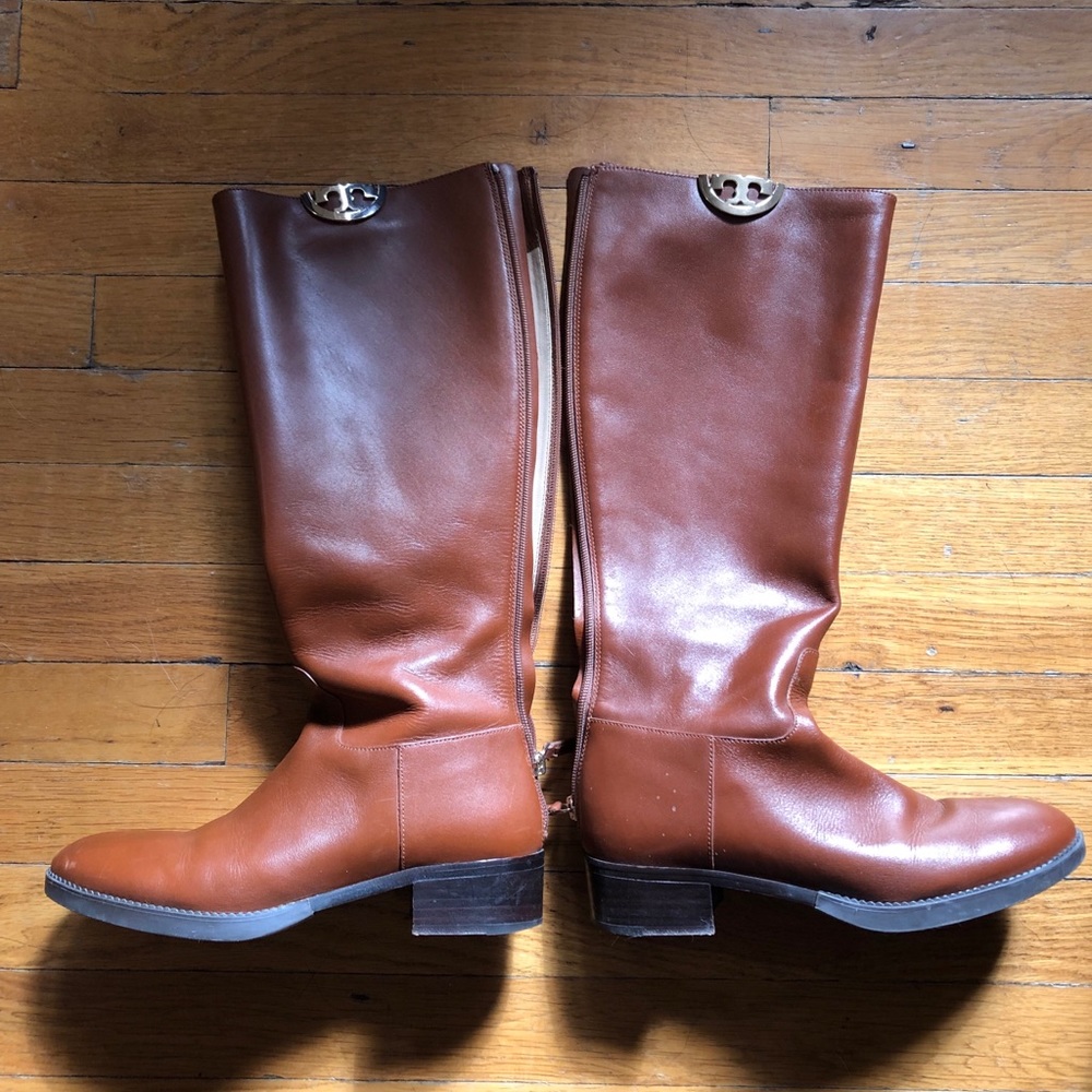 Tory Burch Sidney Riding Boots - Brown - Size 8
